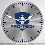 Metal Look Logo Clock-Instant Preview