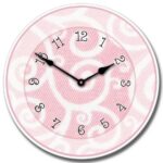 Light Pink Swirls Clock