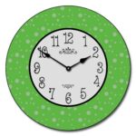 Lime Green Dots Clock