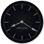 Meridian Black Wall Clock