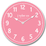 New Traditional Pink Clock