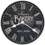 Personalized Bakery Wall Clock