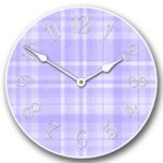 Purple Plaid Clock