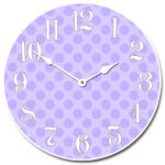 Purple Polka Dot Clock