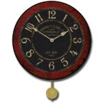 Bellingham Red Pendulum Wall Clock