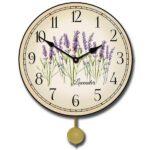Lavender Pendulum Wall Clock