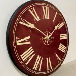 Nautical Burgundy Wall Clock