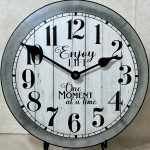 Enjoy Life Gray Wall Clock