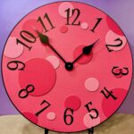 Hot Pink Bubbles Wall Clock