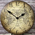 Robinson Cruso Map Wall Clock