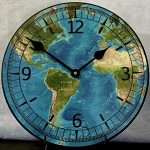 Tropical World Map Wall Clock
