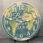 Believe In Good Map Wall Clock