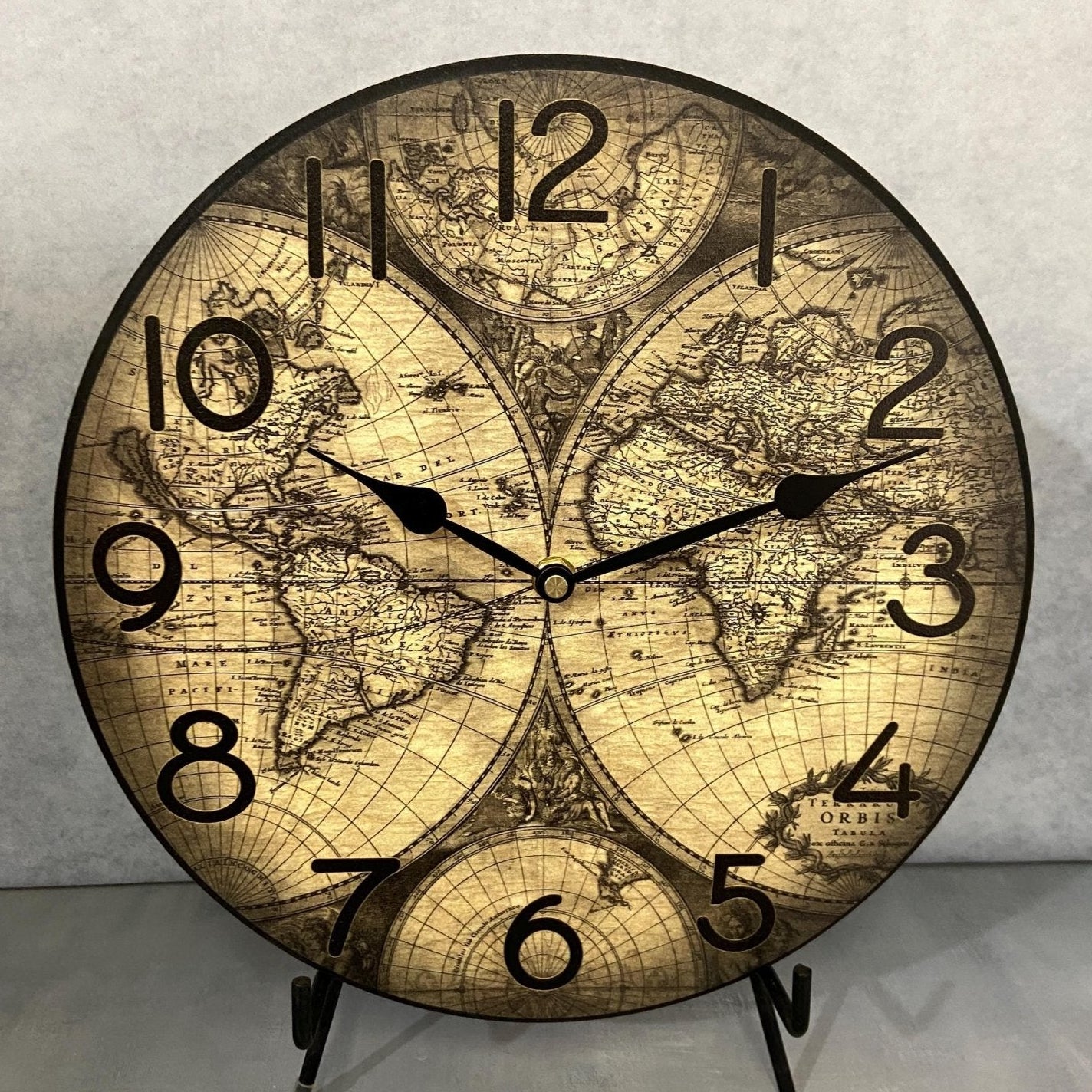 il_fullxfull.6283935134_ov4x.jpg Roman Map Wall Clock - Image 1