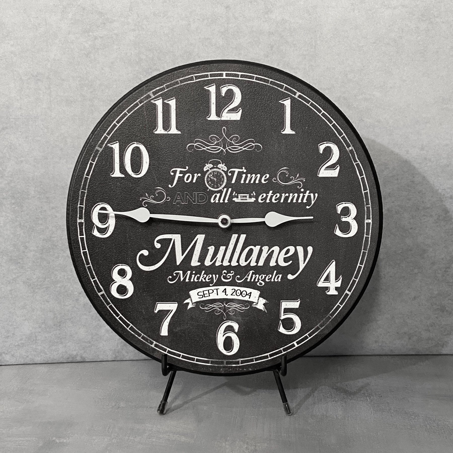 il_fullxfull.6319293816_c7hd.jpg Chalkboard Wedding Or Anniversary Wall Clock - Image 1