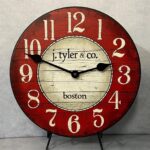 Boston Harbor Red Wall Clock