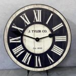 Classic Ivory And Navy Wall Clock