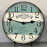 Barnwood Aqua & White Wall Clock