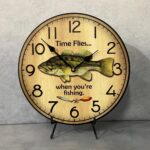 Time flies Fishing Wall Clock