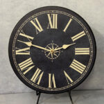 Nautical Navy & Tan Wall Clock