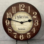Boston Harbor Brown Wall Clock