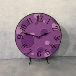 Purple Bubbles Wall Clock
