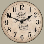 The Lord Is My Shepherd Wall Clock