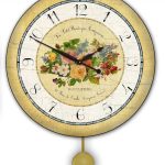 Emilie Floral Pendulum Clock